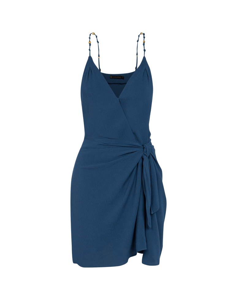 Gisa Short Dress - Blue Grey