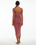Strapless Mesh Asymmetric Slit Dress by Su22 D1 - Sale