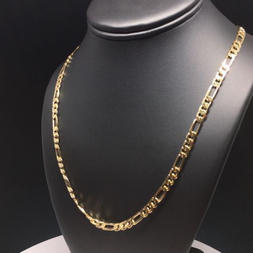 Gold Plated 26 Figaro Chain 7mm / Cadena Figaro 26 Oro Laminado 7mm –  Fran & Co Jewelry