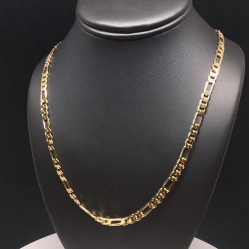 Gold Plated 26 Figaro Chain 7mm / Cadena Figaro 26 Oro Laminado 7mm –  Fran & Co Jewelry