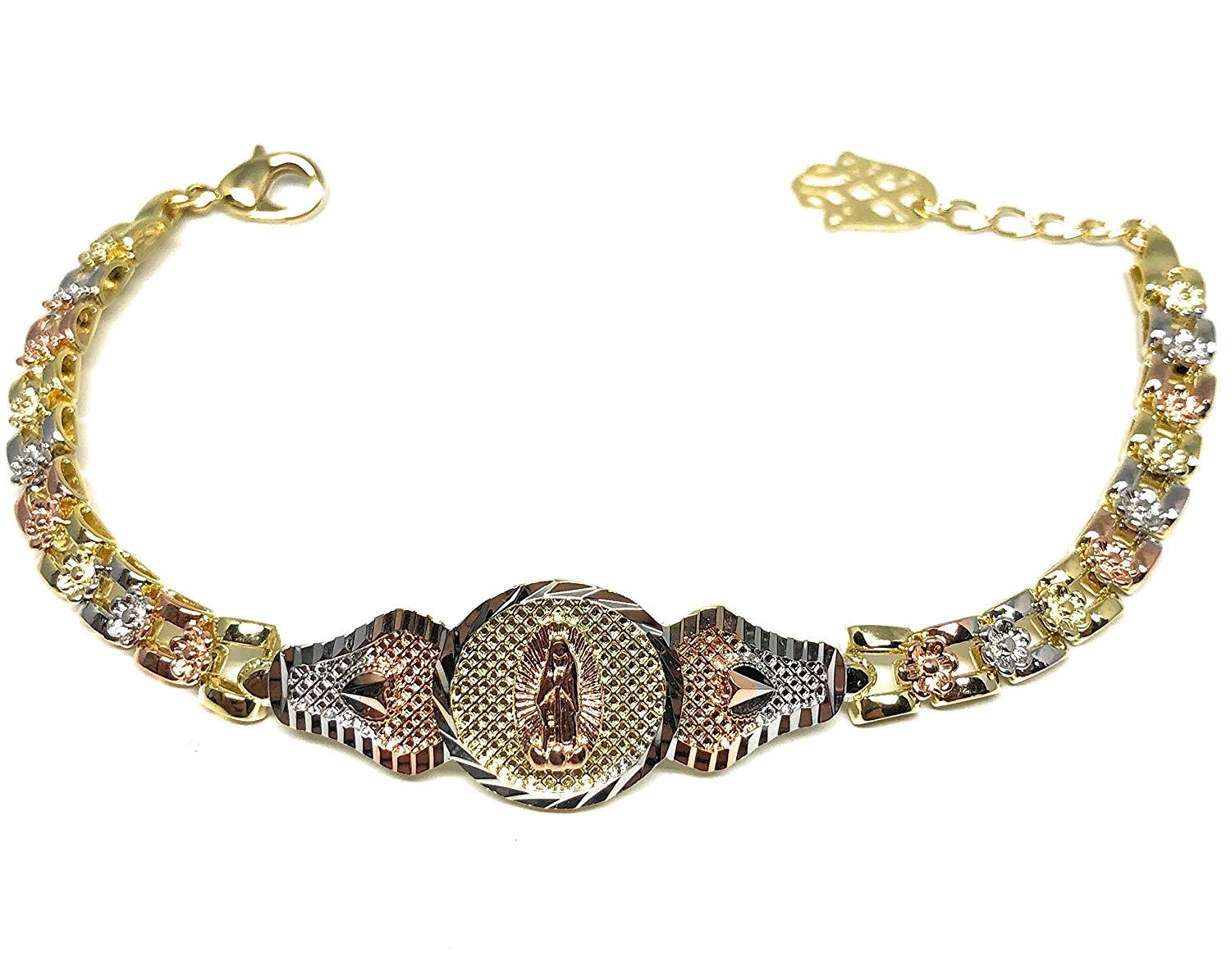 Gold Plated Virgin Mary Bracelet Virgen De Guadalupe brazalete - Fran & Co. Jewelry