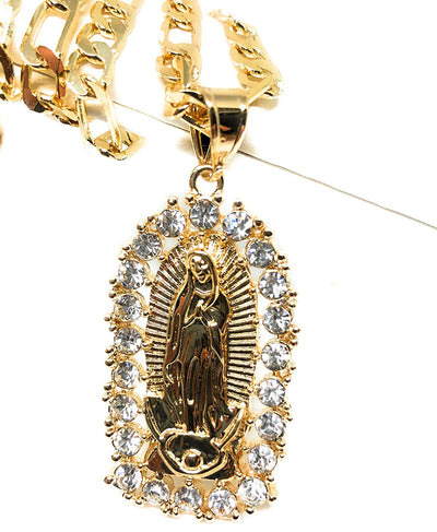 14K Italian Gold Plated Letter Pendant & Necklace, Oro Laminado