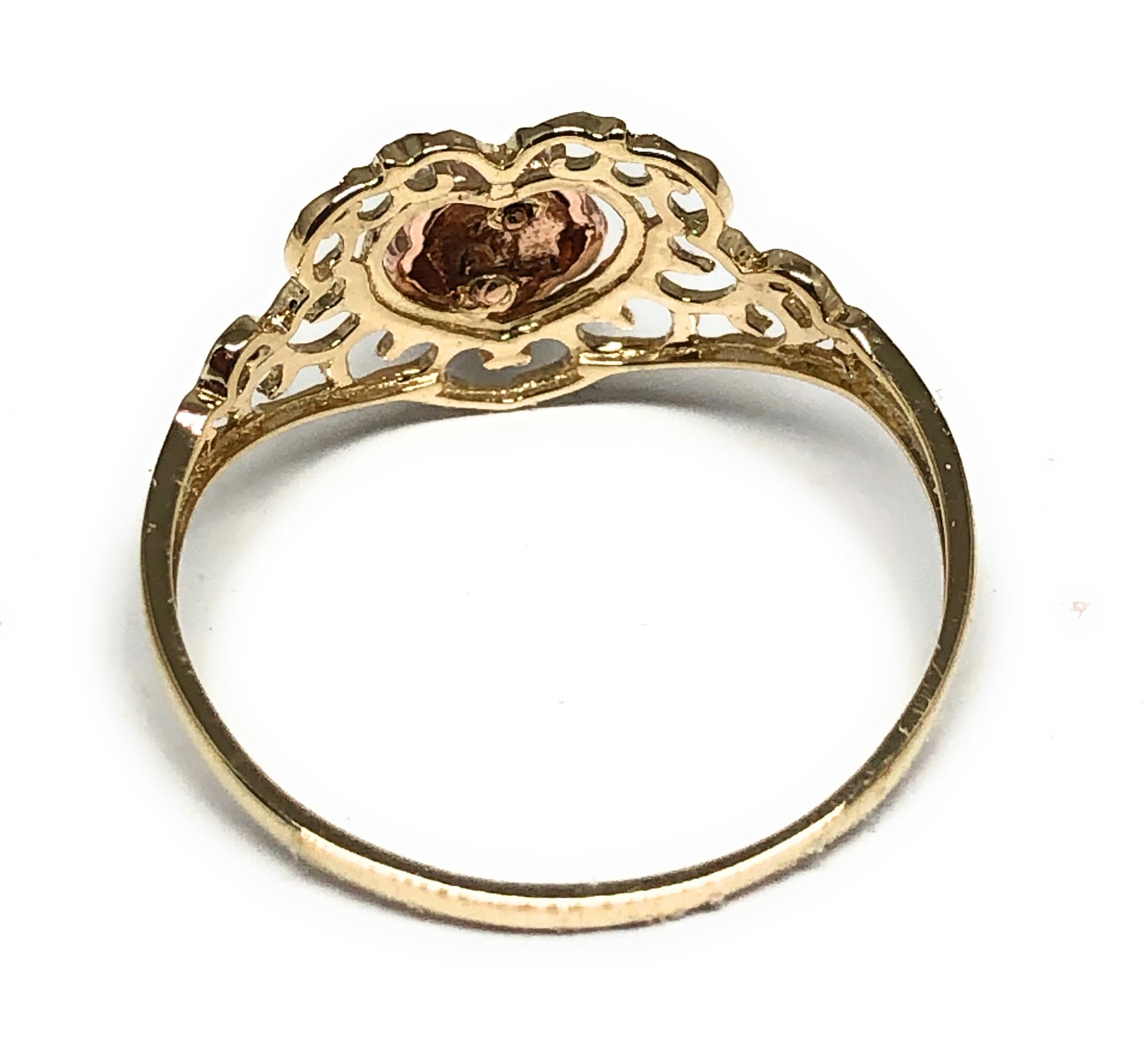 Heart ring with Diamonds and 18k solid gold – Vivien Frank Designs