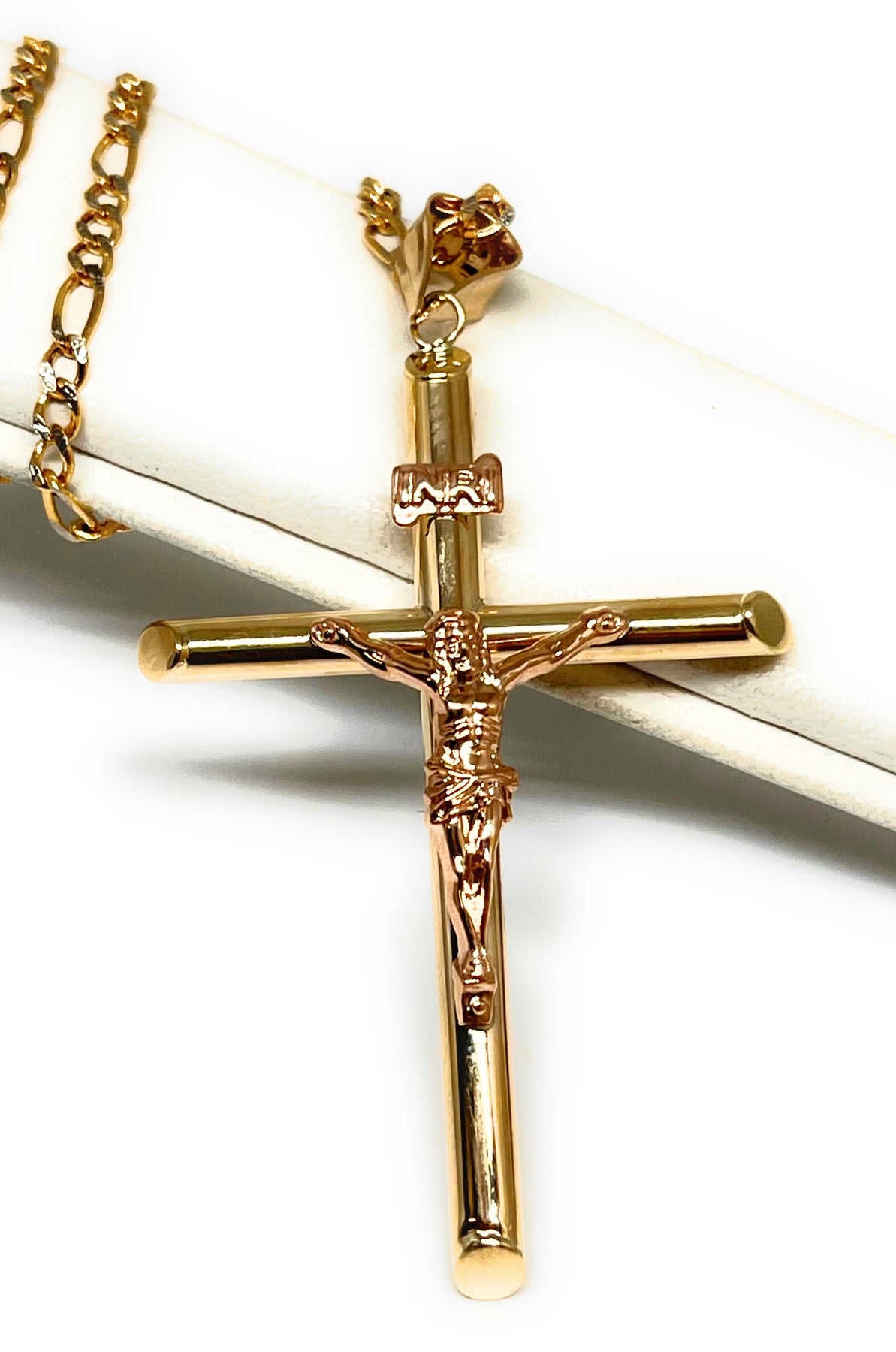 18K PVD Gold Cross Religious Pendant Plain Charms Without Jesus 3 Sizes Christian Crosses for Jewelry Making Gp88, GP89, Gp90