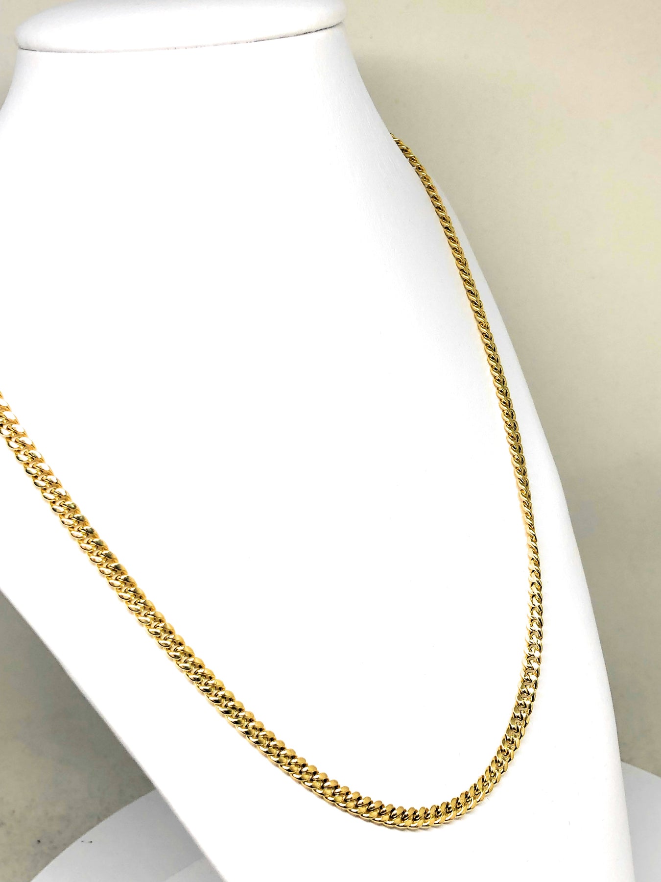 14K Real Gold Miami Cuban Link Chain Necklace For Men Women – JewelHeart