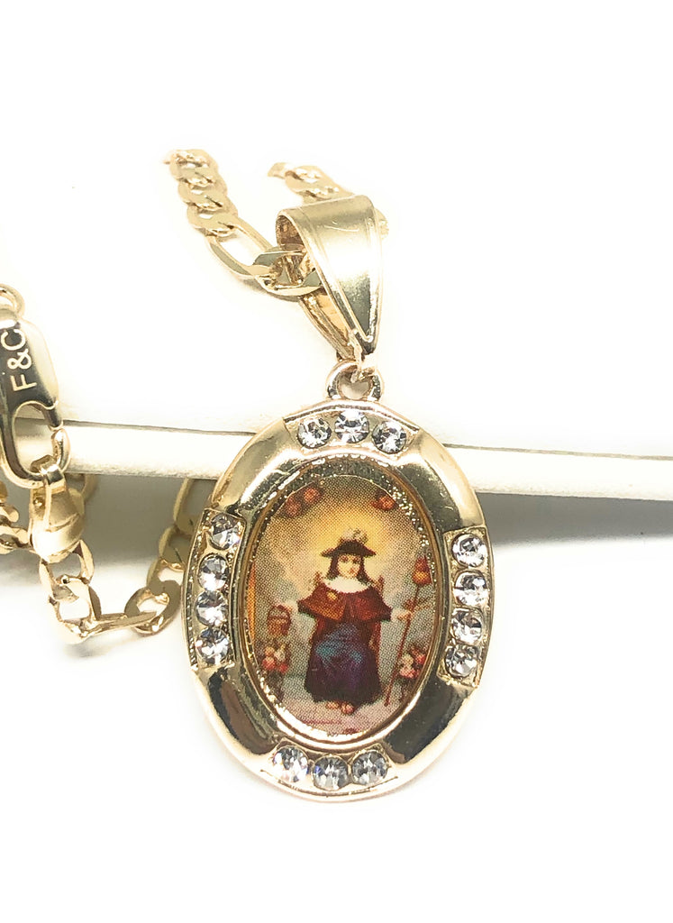 Esclava San Benito CZ de Oro Laminado 18K|Gold Plated Saint Benedict CZ  Bracelet