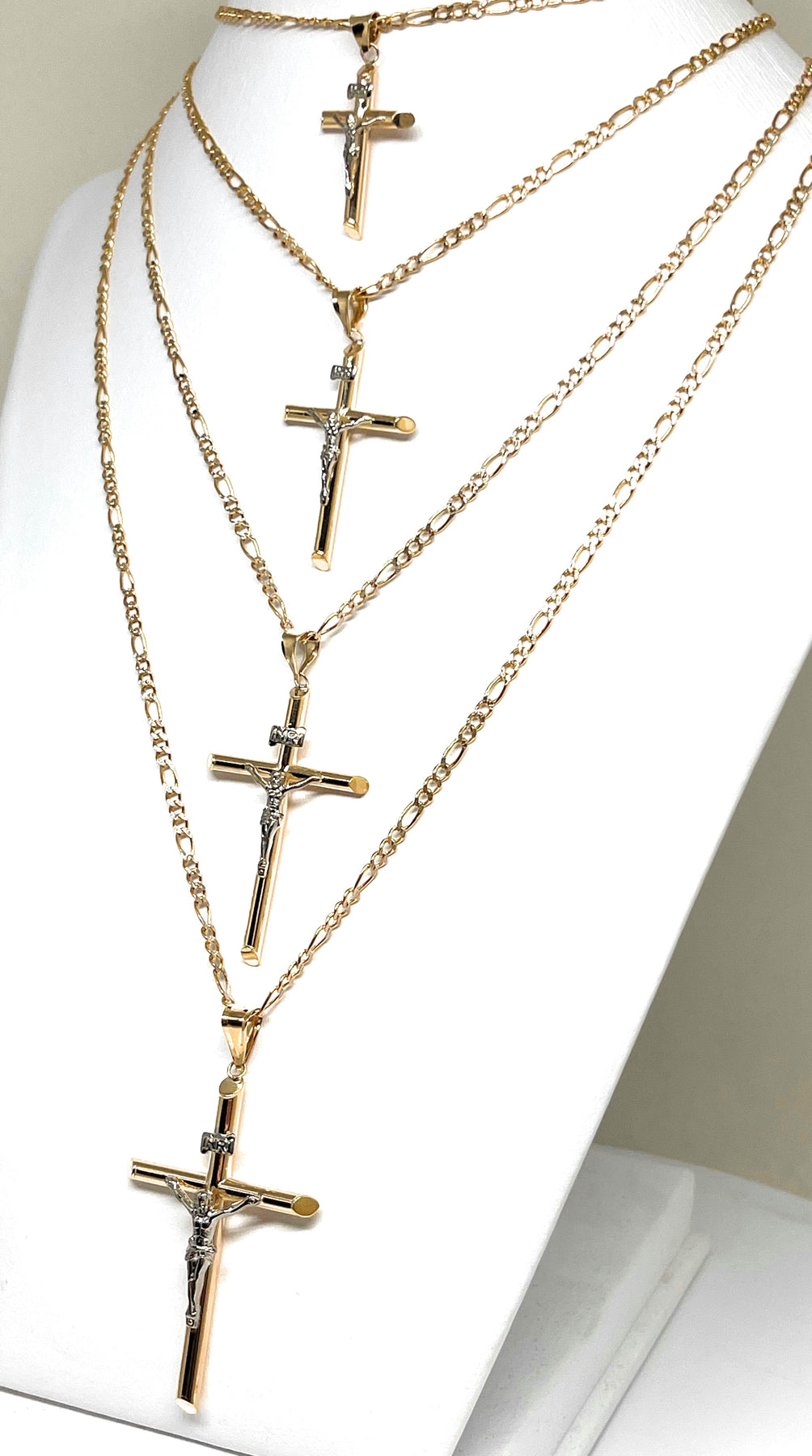 10k Solid Gold Yellow Classic Jesus Cross Crucifix Pendant