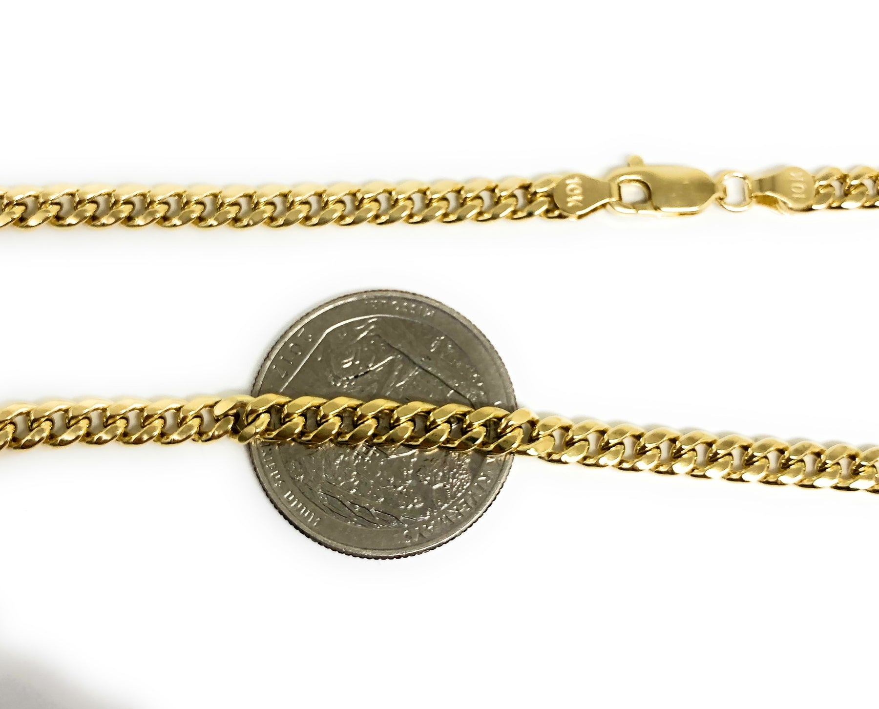 Lightweight Miami Cuban Link Chain - Box Lock (10K) Gold / 6.5 (mm) / 22 (inch)