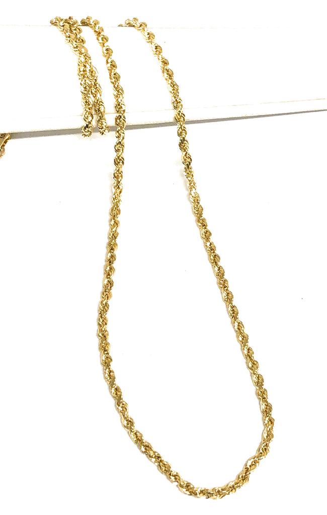 3mm Rope Chain - Gold 20”