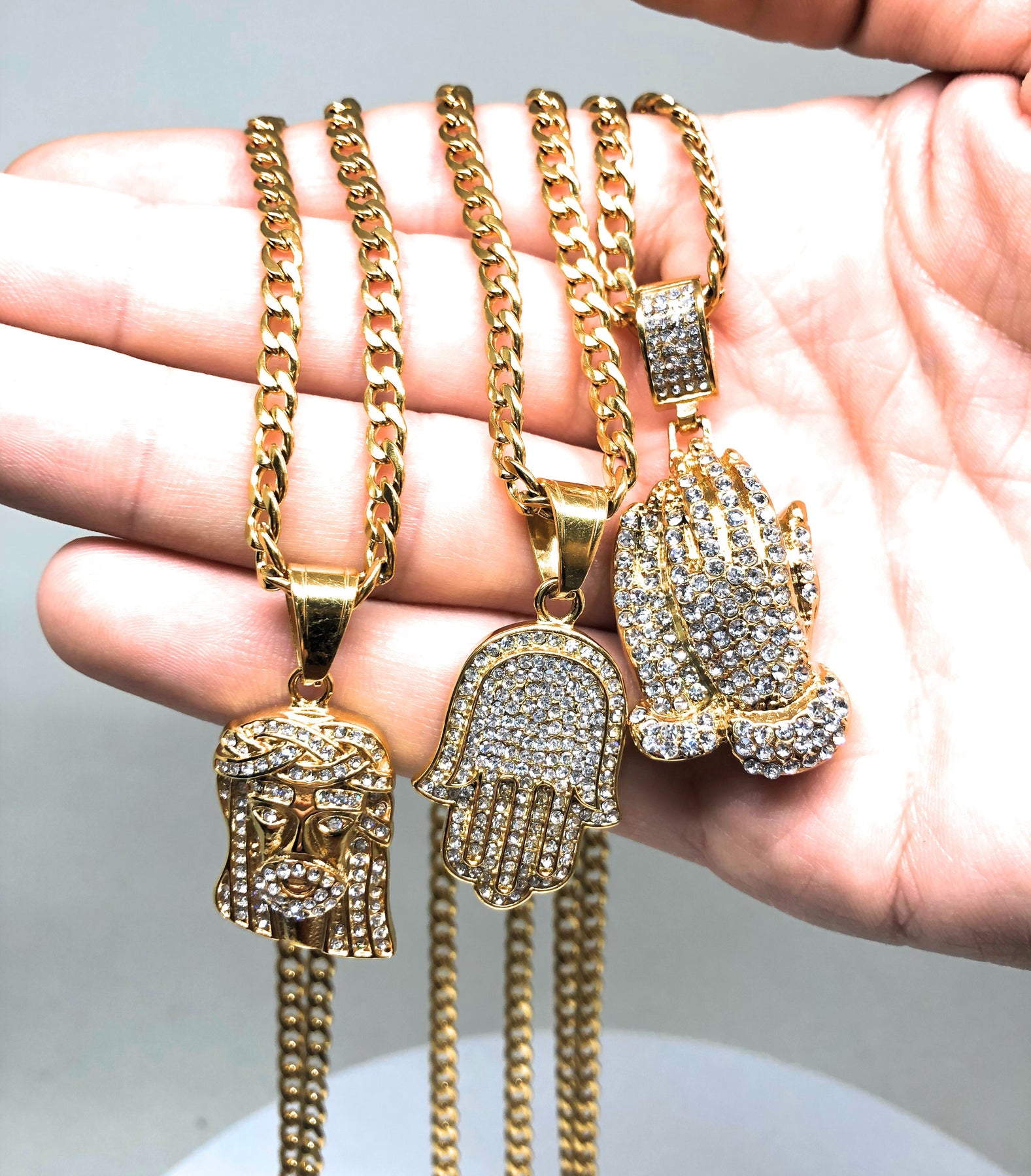 Iced out store gold rope chain