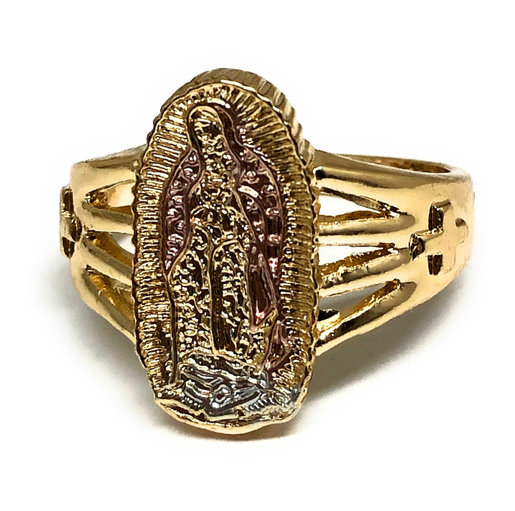 La Reina Virgin Mary 14K Gold Plated Ring – The Pretty Rag