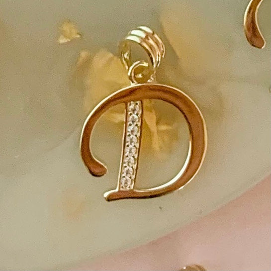 10k Solid Gold Yellow & Rose Gold Heart CUSTOMIZED Initial Letter Pend –  Fran & Co Jewelry