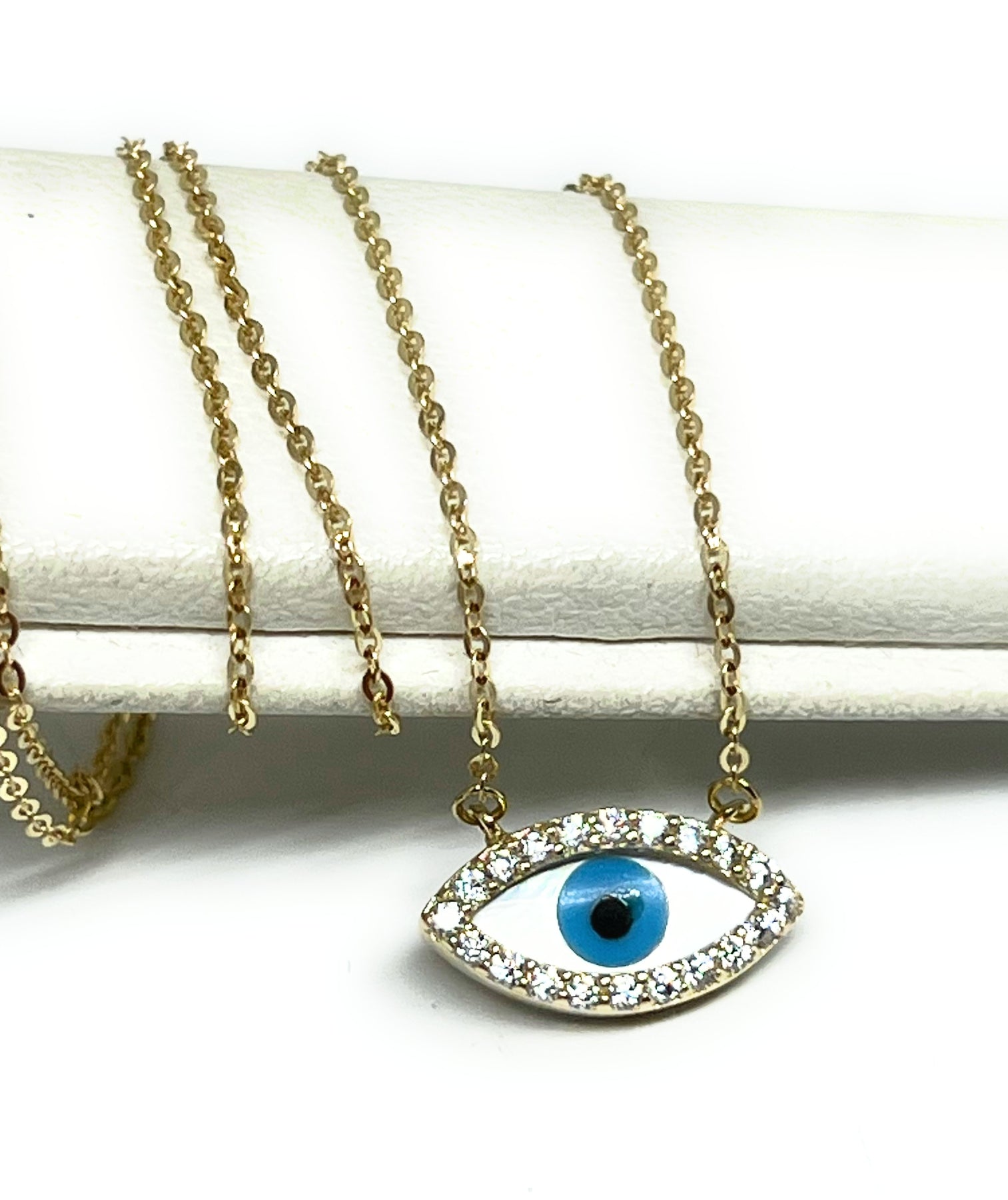 Buy Evil Eye Nano Bible Necklace 14K Gold | Israel-Catalog.com
