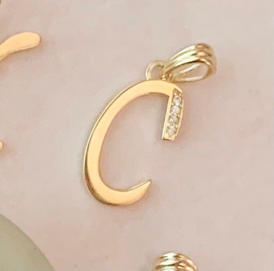 10k Solid Gold Yellow & Rose Gold Heart CUSTOMIZED Initial Letter Pend –  Fran & Co Jewelry