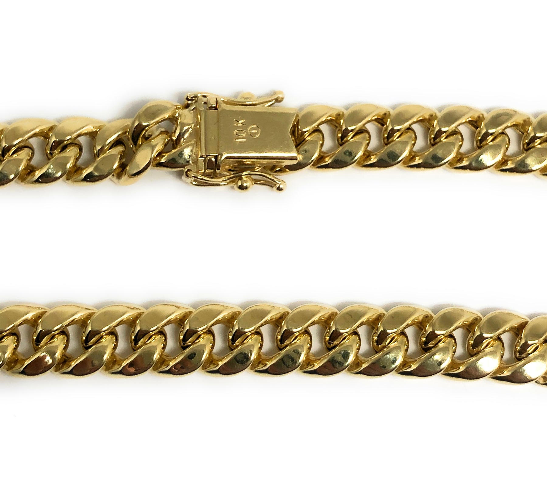 10k Solid Gold Yellow Miami Cuban Link Brracelet 8-8.5 inch 8mm Width