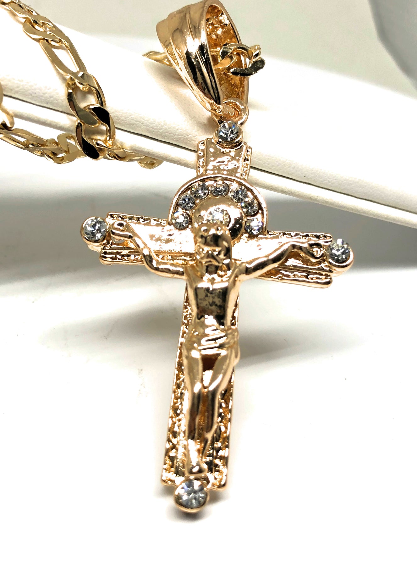 Cruz Jesús Crucifijo 24 "Cadena/Jesús Cruz Crucifijo Caden Fran & Co Jewelry