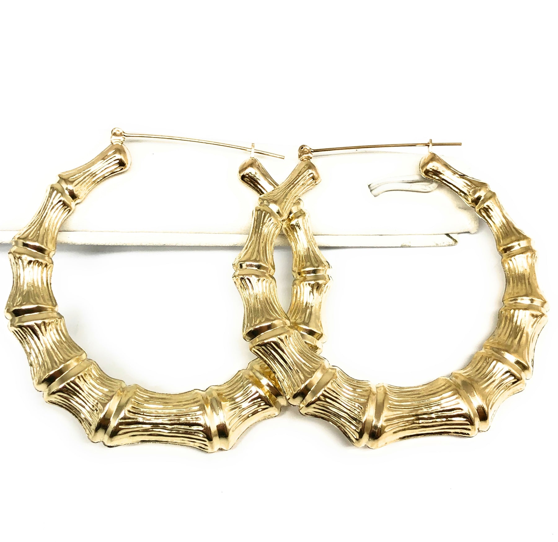 AVORA Gold Heart Creole Hoop Earrings - 10K 3-Tone or 14K/10K Yellow Gold