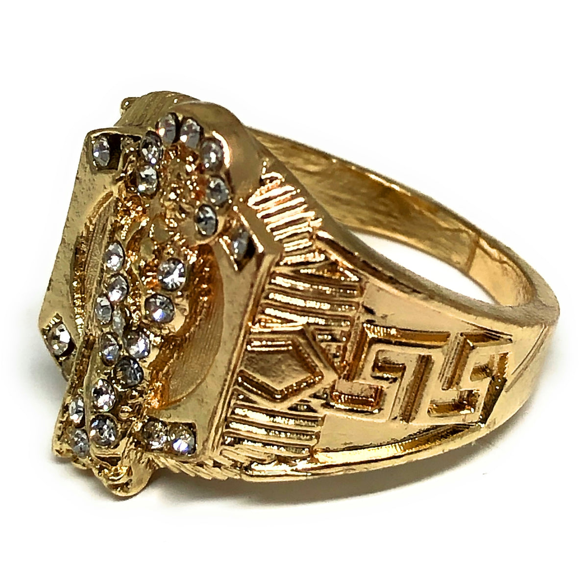Gold Plated San Judas Saint Jude White CZ Ring Anillo – Fran & Co. Jewelry
