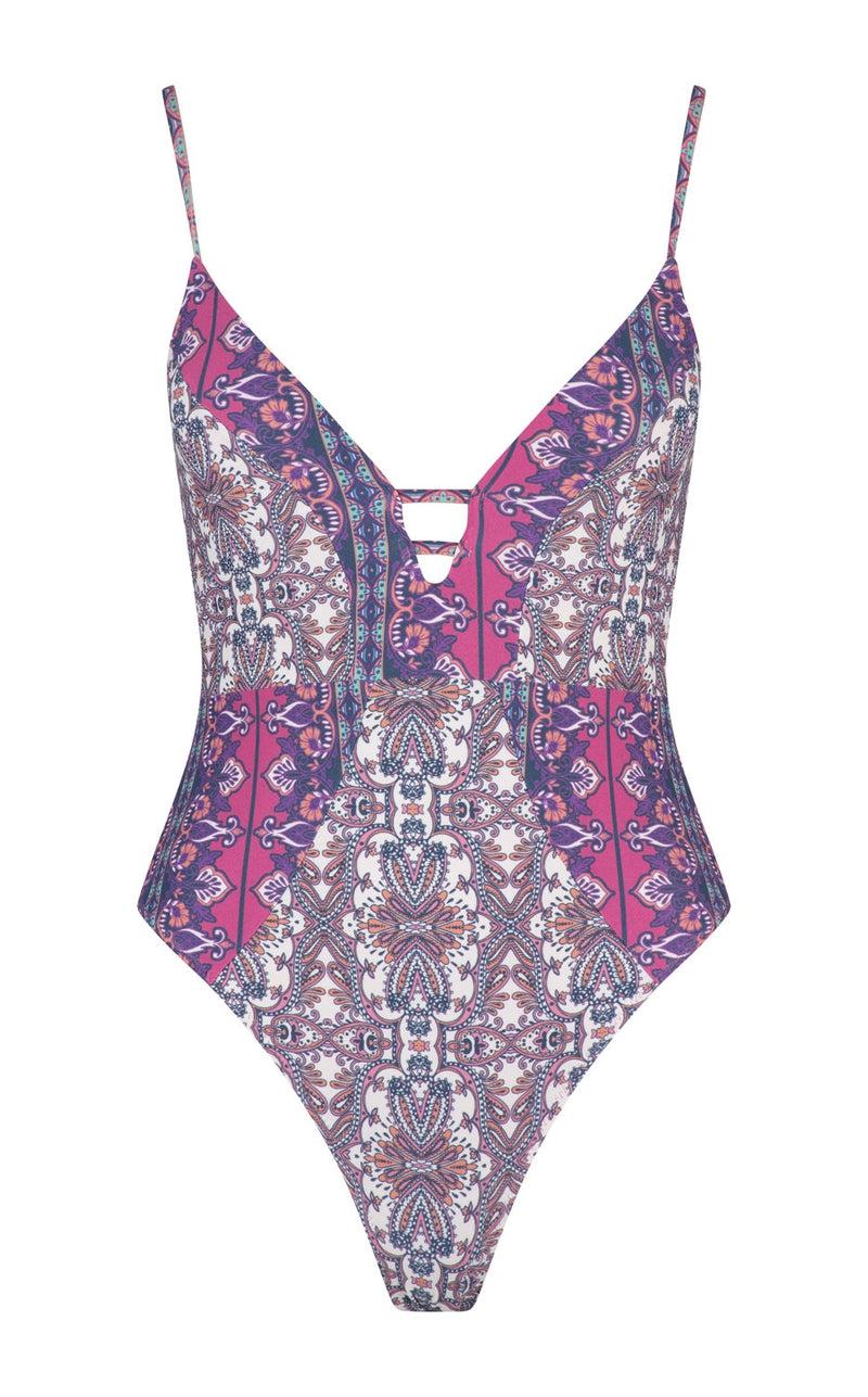 Marjorie Cartia One Piece - Ocean Sunset Paisley/Ocean Sunset Kaleidos –  Tigerlily