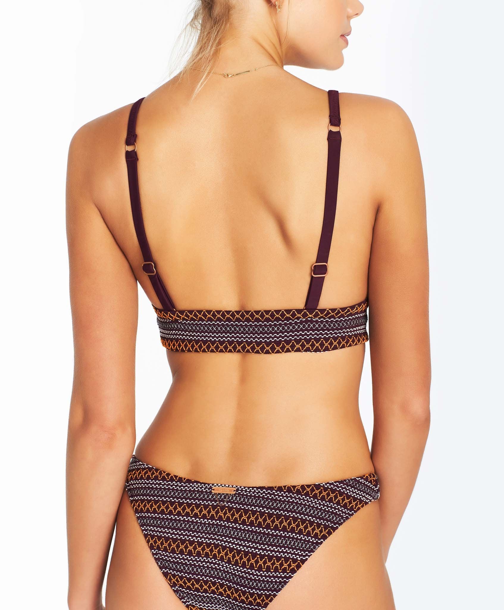 Tigerlily Imane Longline Triangle Bikini Top At Free Shipping