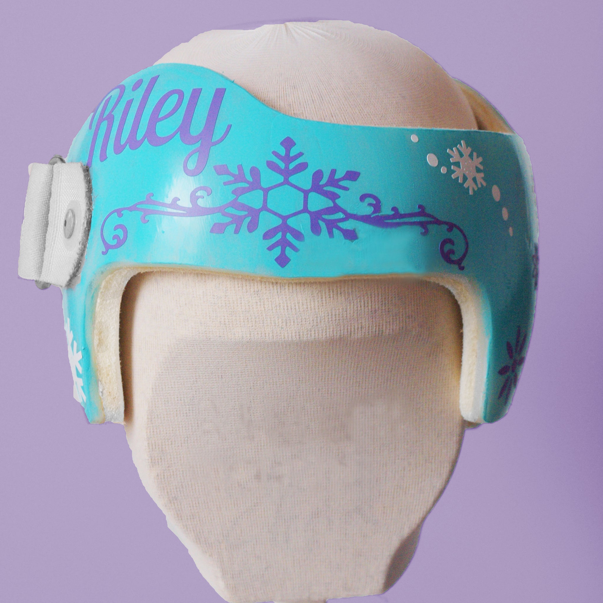 Snowflake Winter Baby Girl Helmet Cranial Band Decals Babbleworthy