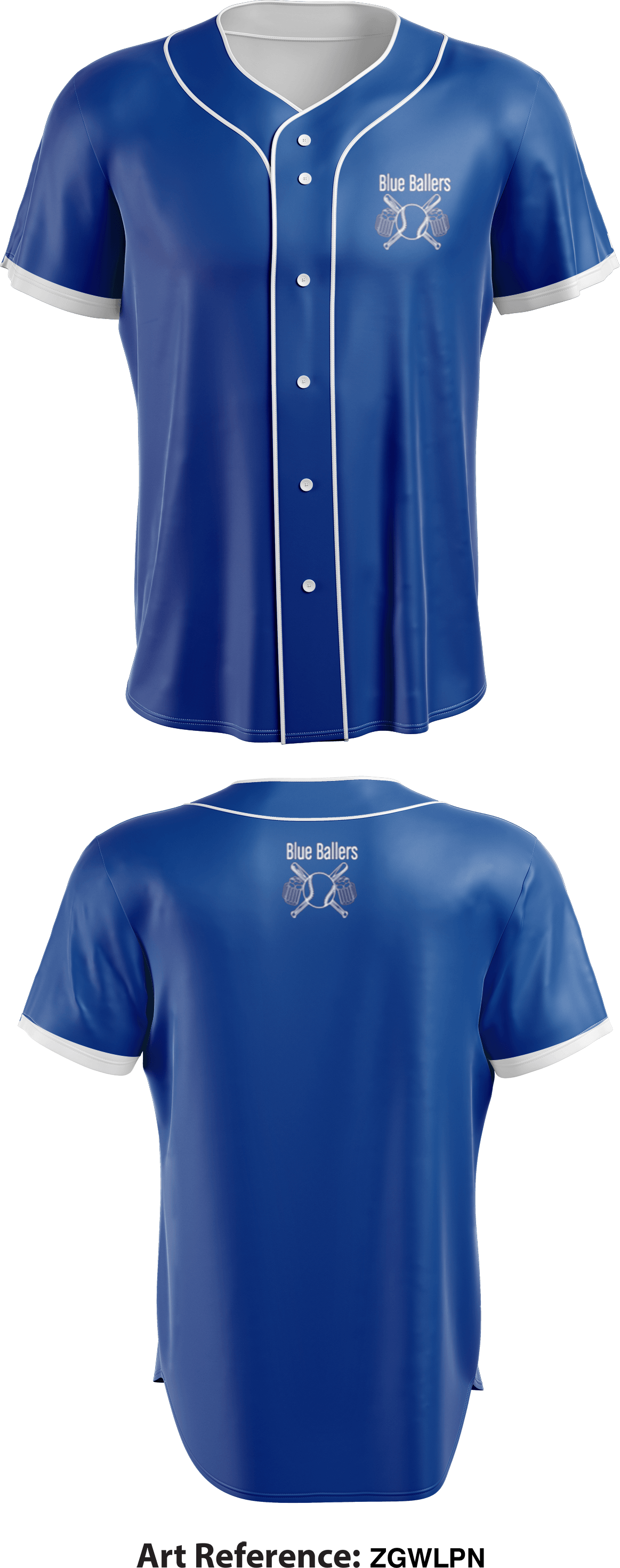 plain blue baseball jersey
