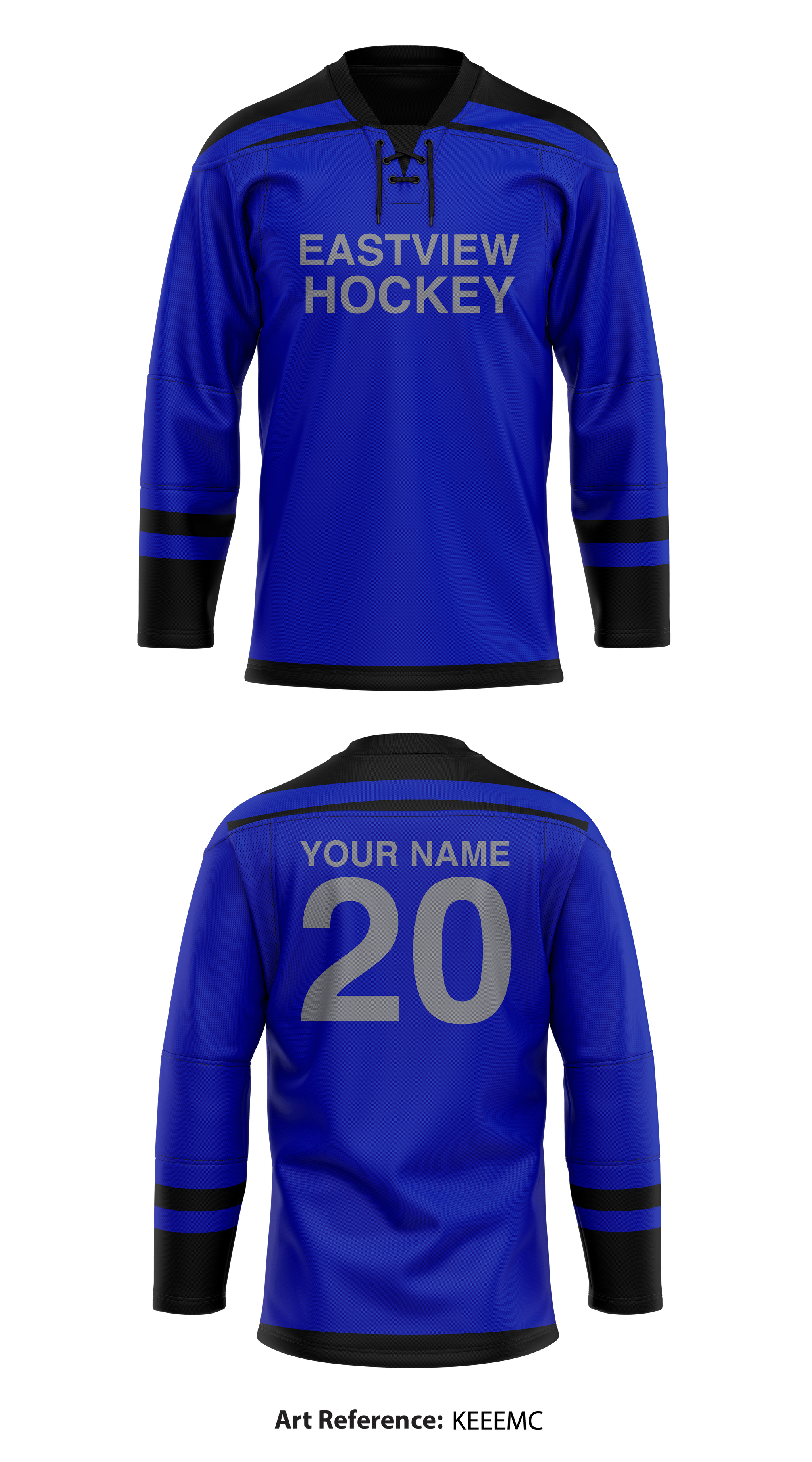 plain blue hockey jersey