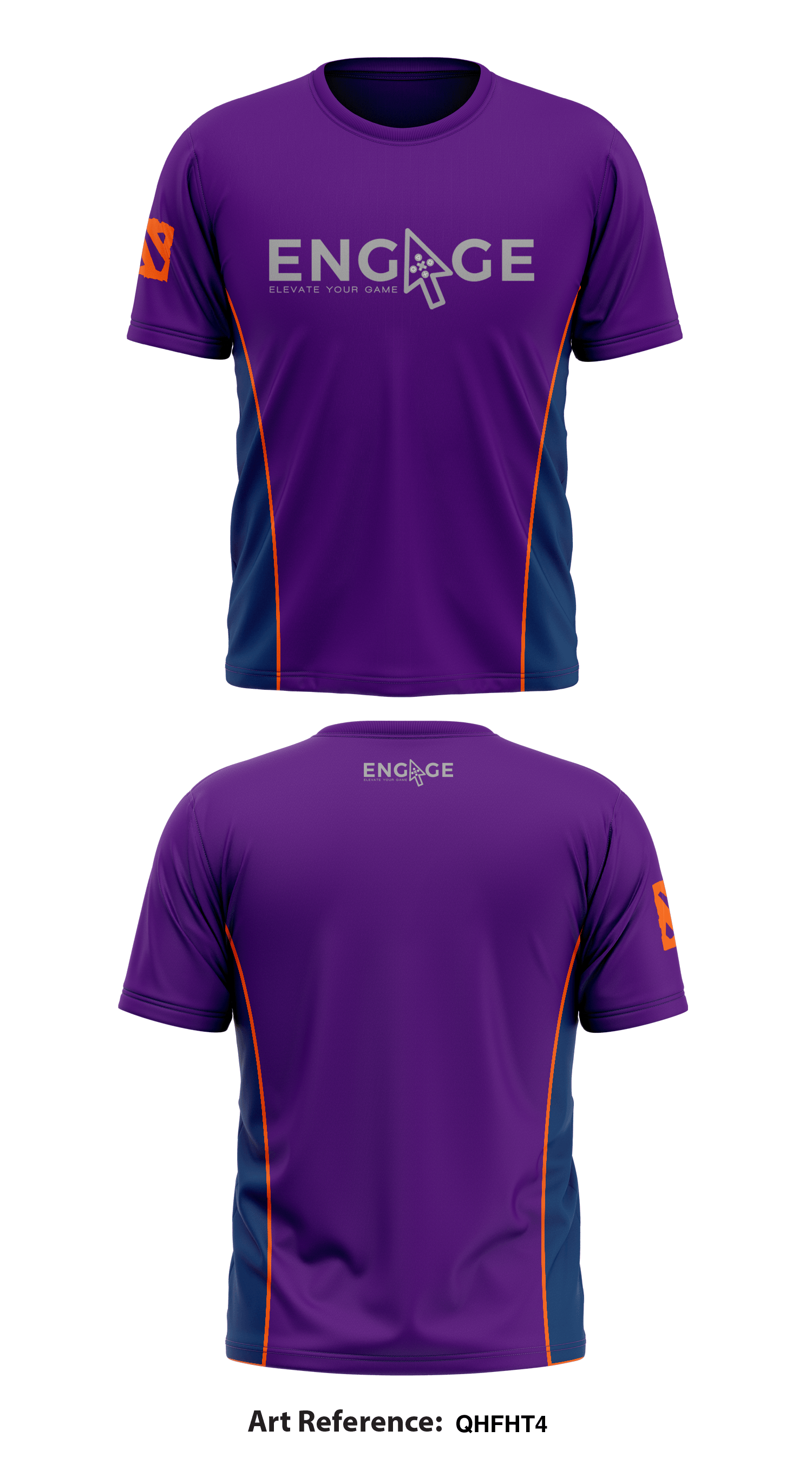 purple athletic shirt