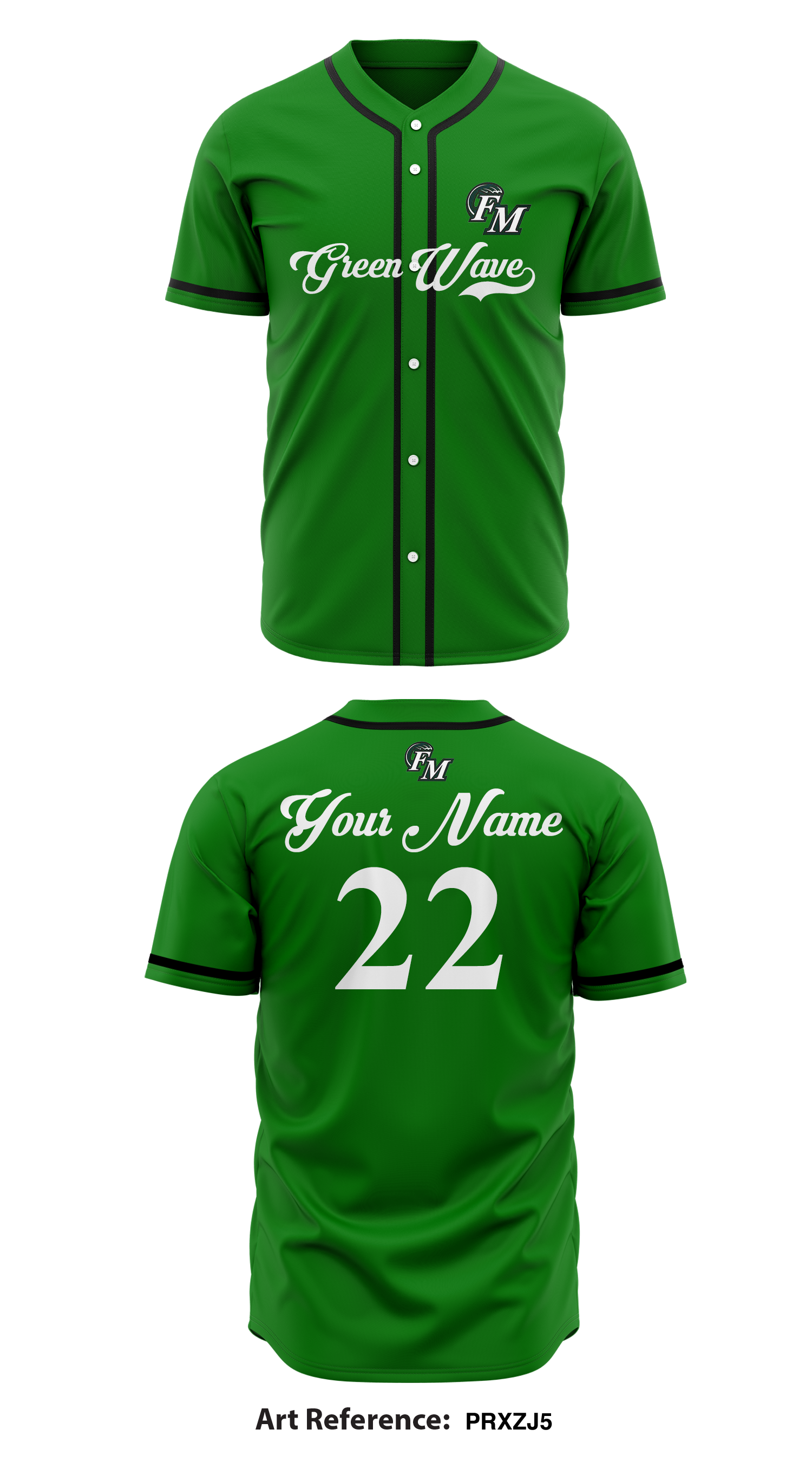 baseball jersey green