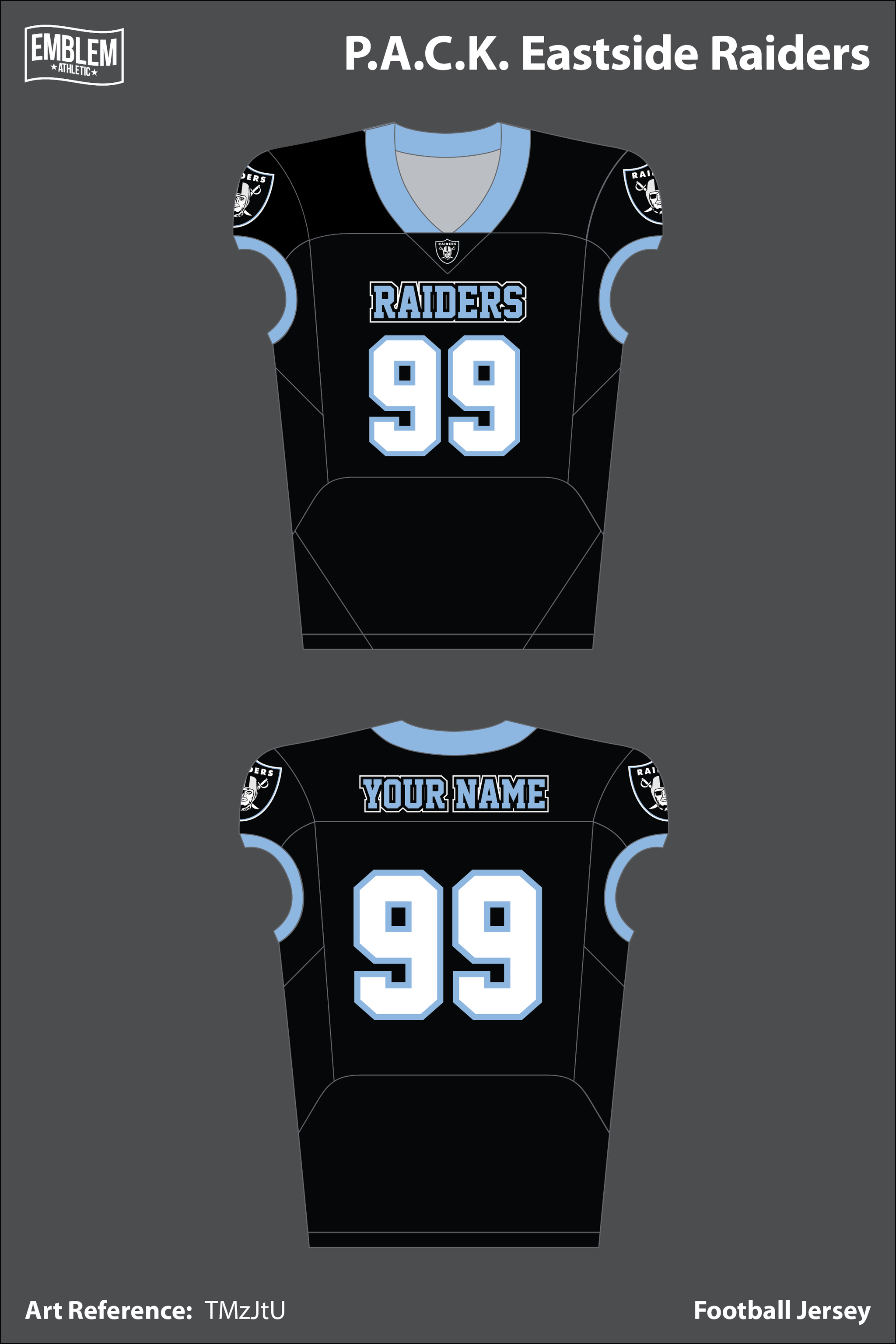 East Side Raiders Football Jersey 