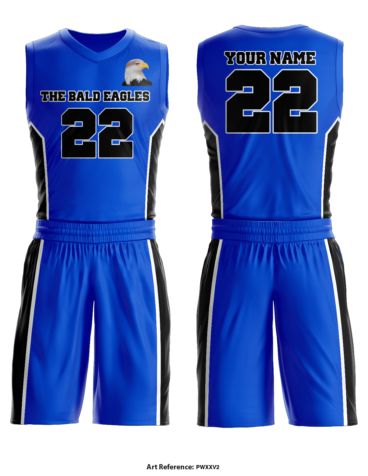 The bald eagles Basketball Uniform 