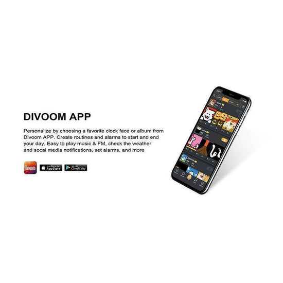 DIVOOM Ditoo Plus Pixel Art Bluetooth Speaker (Black) - LOG-ON