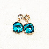 Indicolite Swarovski earrings