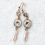 swarovski pearl drop earrings 