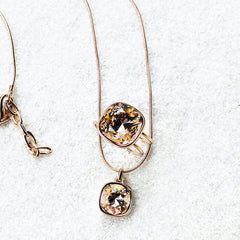 swarovski rose gold pendant and ring