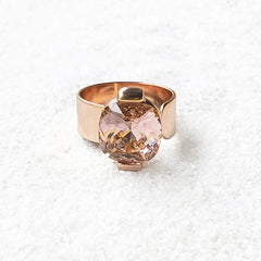 rose gold adjustable ring 