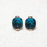 indicolite swarovski earrings