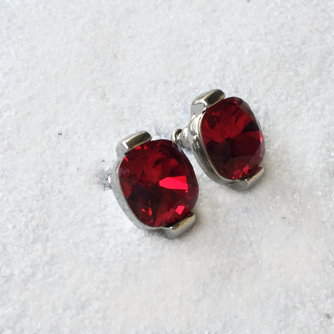 Large Red Stud Earrings | Red Stud Earrings | Magma | Bidiliia