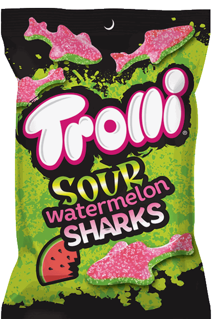Trolli Sour Watermelon Shark Peg 12 4 25oz Raquel S Candy N Confections - roblox watermelon shark hat