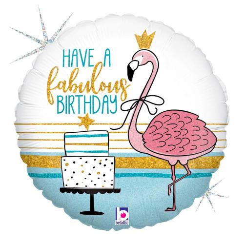 18 Fab Flamingo Birthday Holographic Foil Balloon Flat Raquel S Candy N Confections - roblox flamingo birthday