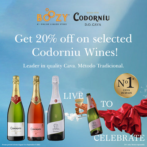 get 20% off on selected Codorniu wines