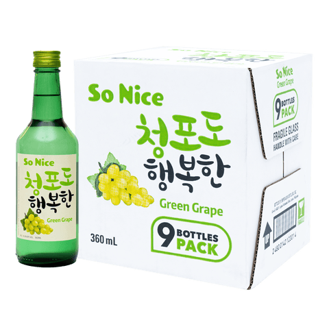 So Nice Green Grape 360ml 9-Pack
