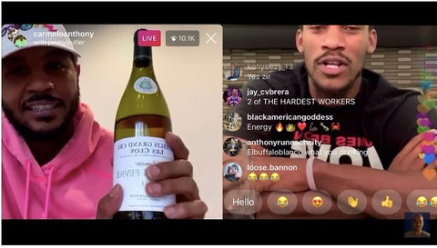 Jimmy Butler live video chat on Instagram with Carmelo Anthony