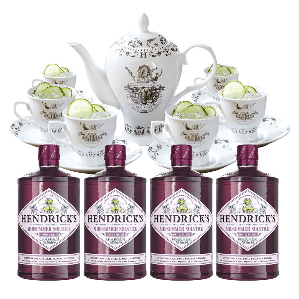 4 Hendricks Gin Midsummer Solstice 700ml Free Hendricks Teapot Set Boozyph Online Liquor