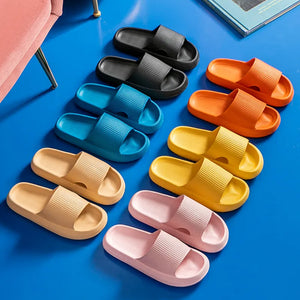 Women Cloud Slippers Beach Eva Soft Sole Slide Sandals Leisure Men Ladies Indoor Bathroom Anti-slip Shoes - Chiximaxu