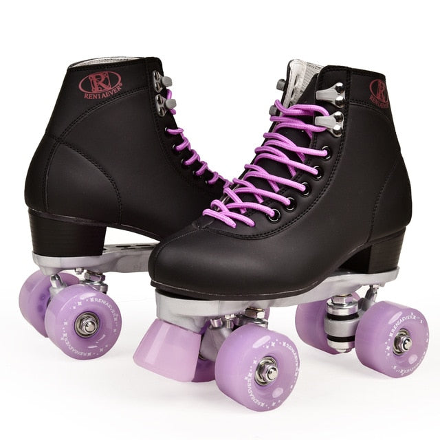 Artificial Leather Roller Skates Double 