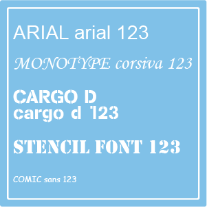 Arial Letter and Number Stencil Sets