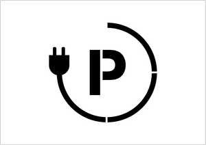 Electric Car Charging Stencil (4) – Stencil Warehouse