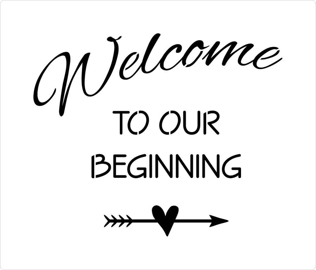 Welcome To Our Beginning Wedding Stencil – Stencil Warehouse