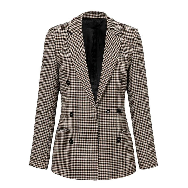 Veste Blazer Tendance à Carreaux